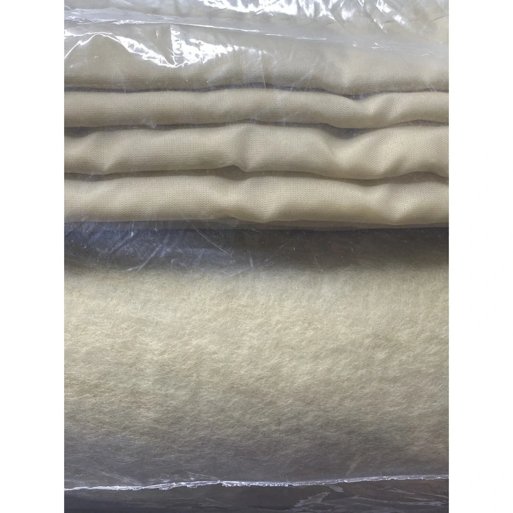 Cannon Blanket New 80 x 90 Ashford Beige 100 Percent Acrylic‎ Nylon Binding VTG
